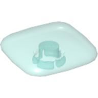Lego Clikits Icon, Square 2 x 2 Large with Pin, White Snowflake Print