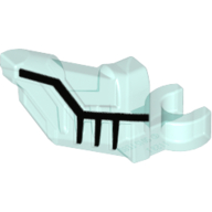 Lego Wing with Clip with Black Lines Print (Right)