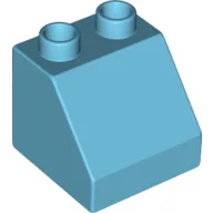 Duplo Brick 2 x 2 Slope 45° / Medium Azure
