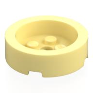 Lego Brick Round 4 x 4 with Recessed Center / Bright Light Yellow