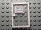 Lego Door 1 x 4 x 5 Right with Trans-Clear Glass and White Open Hours '9-12 / 14-17' Pattern (Sticker) - Sets 6362 / 6689