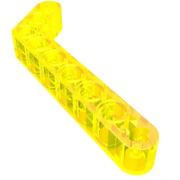 Technic Beam 1 x 9 Bent (7 - 3) Thick / Trans-Neon Green