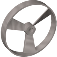 Lego Large Figure Spinner / Propeller with Code Print (Rhotuka) / Pearl Light Gray