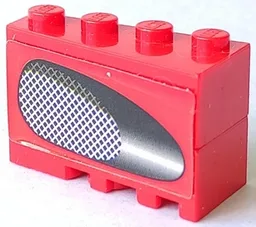 Stickered Assembly 4 x 2 x 2 with Air Intake Grille, Narrow Reflection Pattern Model Right Side (Sticker) - Set 8671