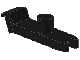 Lego Vehicle, Tractor Chassis Center Steering Link / Black