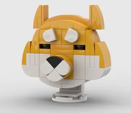 A dog's head in distress.