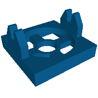 Lego Magnet Holder Tile 2 x 2 - Tall Arms with Shallow Notch
