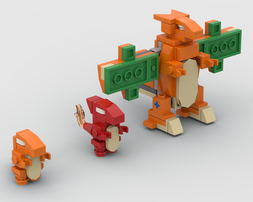 Lego Charmander and his bigger brothers
