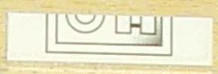 Tile 1 x 4 with Dark Gray Half Circles and Rectangles Bottom Half Pattern (Sticker) - Set 8008