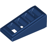 Lego Brick Sloped 18° 2 x 1 x 2/3 with 4 Slots / Grate / Dark Blue