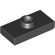 Lego Plate Special 1 x 2 with 1 Stud with Groove (Jumper) / Black