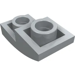 Brick Curved Inverted 2 x 1 / Light Bluish Gray
