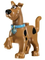 Dog, Great Dane Scooby-Doo Walking with Medium Azure Collar Pattern