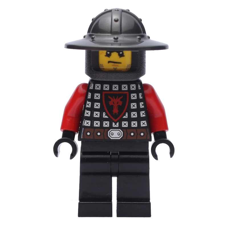 Lego Knight - Black Torso, Black Legs, Pearl Dark Gray Helmet
