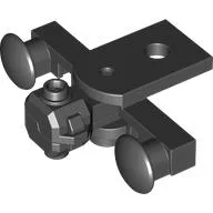 Train Buffer with Sealed Magnets [Type 2 with Flat Bottom] / Black