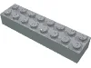 Brick 2 x 8 / Light Bluish Gray