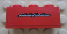 Brick 1 x 3 with White 'pininfarina' Pattern (Sticker) - Set 8652