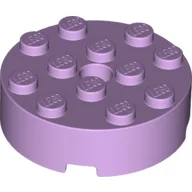 Brick Round 4 x 4 Centre Hole / Lavender