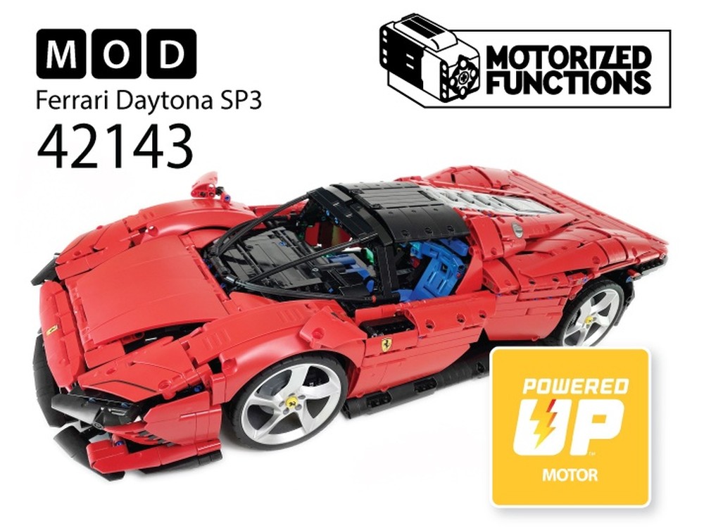 Lego 42143 페라리 Daytona SP3 RC MOD for Powered Up Motors