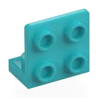 Bracket 1 x 2 - 2 x 2 Inverted / Medium Azure