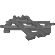Lego Duplo Train Tracks, Crossrails / Dark Bluish Gray