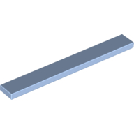 Lego Tile 1 x 8 with Groove / Bright Light Blue