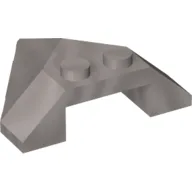 Brick Wedged, Sloped 4 x 4 Pointed / Flat Silver