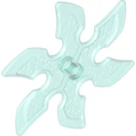 Large Figure Weapon 6 Blade Ninja Star / Shuriken / Trans-Light Blue