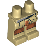 Lego Hips and Tan Legs with Coattails and Medium Nougat Leggings Print (Boushh) / Tan