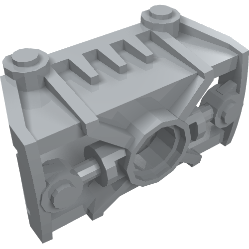 Lego Large Figure Limb Cover (Toa Metru) / Light Bluish Gray