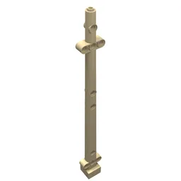 Boat, Mast 2 x 2 x 20 with Holes - Side Aligned x shape Axle Hole, + Orientation / Tan