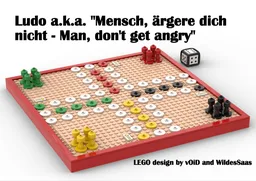Board Game Ludo - "Mensch ärgere dich nicht - Man don't get angry"