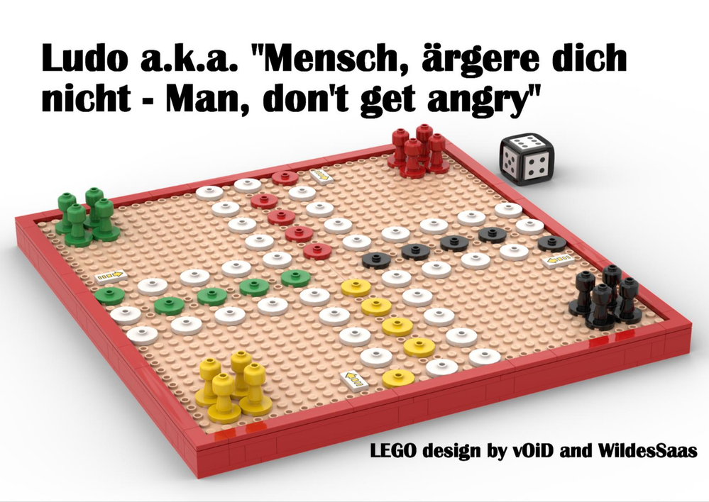Lego Board Game Ludo - "Mensch ärgere dich nicht - Man don't get angry"