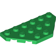 Lego Wedge Plate 3 x 6 Cut Corners / Green