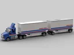 Truck With Pup Trailers