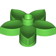 Lego Duplo Plant, Flower with 1 Top Stud / Bright Green