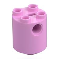 Lego Brick Round 2 x 2 x 2 Robot Body, Axle Holder '+' Orientation / Bright Pink