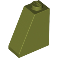 Lego Brick Sloped 65° 2 x 1 x 2 / Olive Green