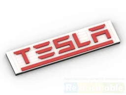Logo TESLA (White & Red)