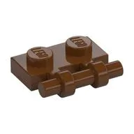Plate Special 1 x 2 Side Handle [Free Ends] / Reddish Brown