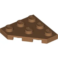 Wedge Plate 3 x 3 Cut Corner / Medium Nougat