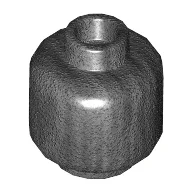 Minifig Head [Plain] [Hollow Stud] / Pearl Titanium