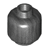 Lego Minifig Head [Plain] [Hollow Stud] / Pearl Titanium