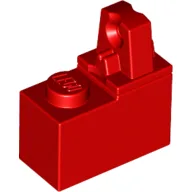 Hinge Brick 1 x 2 Locking with Single Finger On Top / Red