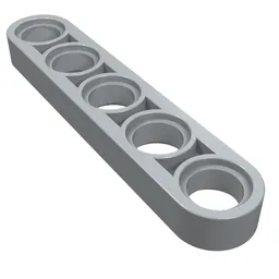 Technic Beam 1 x 5 Thin / Light Bluish Gray