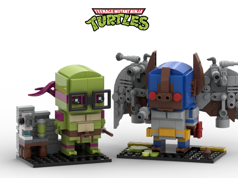 Lego TMNT - Set 5 - Brickheadz ( Donatello + Wingnut )