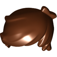 Lego Hair Scruffy and Swept Right / Reddish Brown