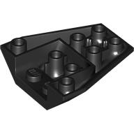 Lego Brick Wedged, Sloped Inverted 4 x 4 Triple [4 Connections between Front Studs] / Black