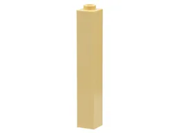 Brick 1 x 1 x 5 with Blocked Open or Hollow Stud
