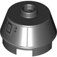 Brick Round 2 x 2 Truncated Cone with Light Bluish Grey Droid Print (U5-GG)